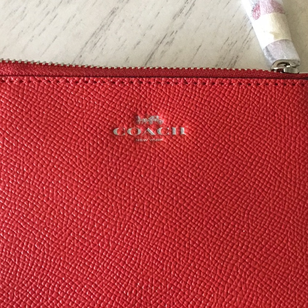 Coach Wristlet - Bright Red - NEW - Picture 2 of 5